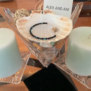 Alex and Ani Black Iridescent Bead Bangle